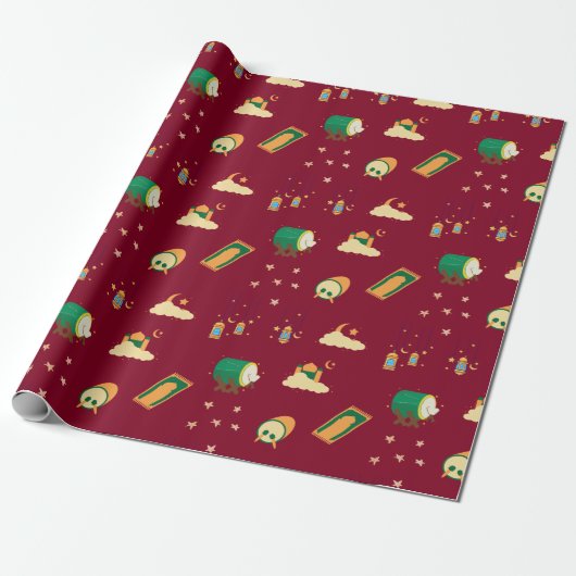 Papier Cadeau Mignon Ramadan Aïd Moubarak (Déroulé)