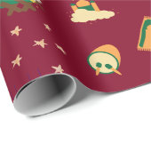 Papier Cadeau Mignon Ramadan Aïd Moubarak (Coin rond)