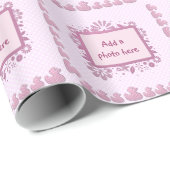 Papier Cadeau mignon rose (Coin rond)