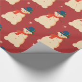 Papier Cadeau Mignonne bonhomme de neige de Noël (Coin)