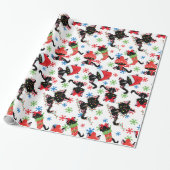 Papier Cadeau Mignonne Chat Grumpy Christmas (Déroulé)