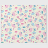 Papier Cadeau Mignonne enveloppement motif de thé (Plat)