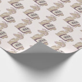 Papier Cadeau Mignonne Llama Princesse portant une couronne (Coin)