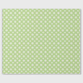 Papier Cadeau Mignonne marguerite verte (Plat)