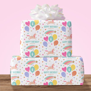 Papier Cadeau Mignonne N'Importe Quel Âge Joyeux Anniversaire Un