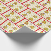 Papier Cadeau Mignonne Noël Gingerbread Hommes (Coin)