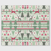 Papier Cadeau Mignonne Noël saison Motif festif (Plat)