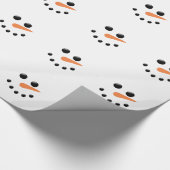 Papier Cadeau Mignonne Noël Snowman Face Vacances hiver Noël (Coin)