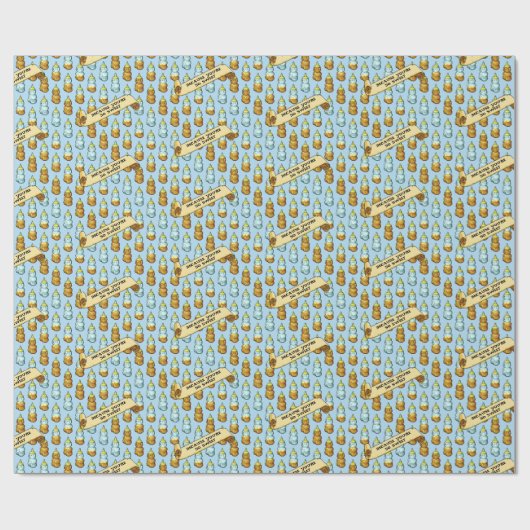 Papier Cadeau Mignonne ours de miel parce que vous êtes si doux (Plat)