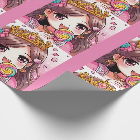 Papier Cadeau Mignonne princesse (Coin)