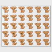 Papier Cadeau Mignonnes chiots mignonnes chien drôle et intellig (Plat)