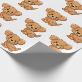 Papier Cadeau Mignonnes chiots mignonnes chien drôle et intellig (Coin)