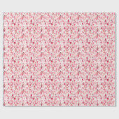 Papier Cadeau Mignonnes Zones Rouges Roses Simples (Plat)