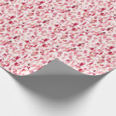 Papier Cadeau Mignonnes Zones Rouges Roses Simples (Coin)
