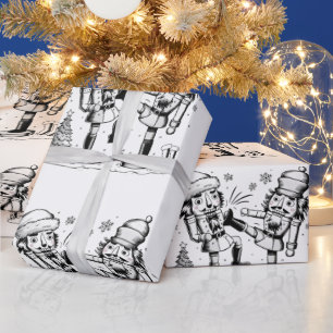 Papier Cadeau Mignons drôles noires Décor de Noël