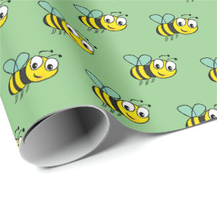 Papier Cadeau Mignons enfants abeille à miel