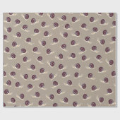 Papier Cadeau Mignons escargots Brown et points suisses blancs (Plat)