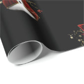 Papier Cadeau Mignons neigeurs de Noël (Coin rond)