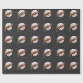 Papier Cadeau Mignons Panda Rouge Nap Lazy Dormir (Plat)