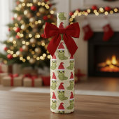 Papier Cadeau Mignons vers de Noël main dessiné cadeau