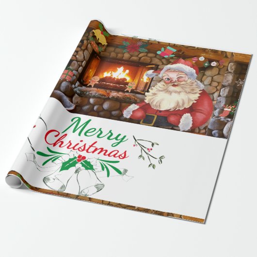 Papier Cadeau Mikitiez classe whitechristmas lumière jollyholly (Déroulé)