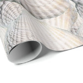 Papier Cadeau Mikitiez été véneux plage de coquillage (Coin rond)