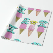 Papier Cadeau Mikitiez glaces fête favori été (Déroulé)