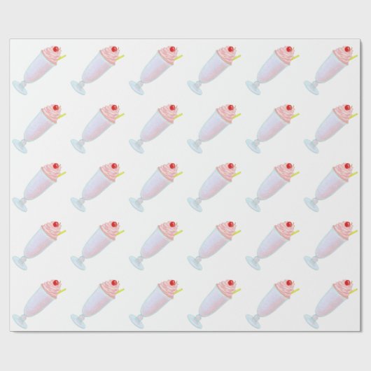 Papier Cadeau milk-shake glacé (Plat)