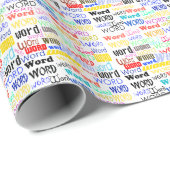 Papier Cadeau Mille Mots - 1000 Mots (Coin rond)