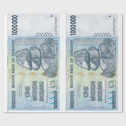 Papier Cadeau Million de Dollars (Plat)