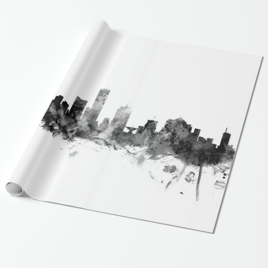 Papier Cadeau Milwaukee Wisconsin Skyline (Déroulé)