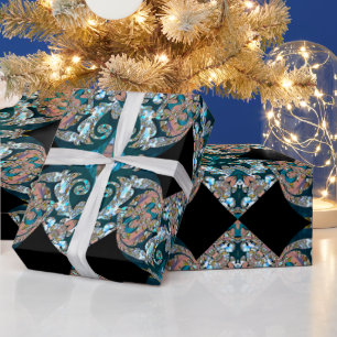 Papier Cadeau Milyroyce Noël Motif baroque