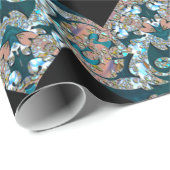 Papier Cadeau Milyroyce Noël Motif baroque (Coin rond)