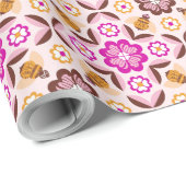 Papier Cadeau Mine d'abeilles (Coin rond)