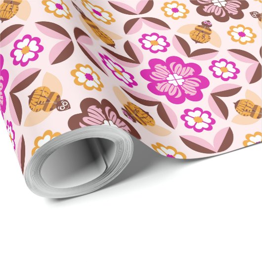 Papier Cadeau Mine d'abeilles (Coin rond)