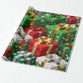 Papier Cadeau Minecraft Style Christmas Present Box Gift Wrap (Déroulé)