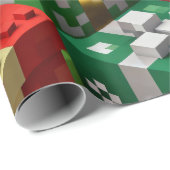 Papier Cadeau Minecraft Style Christmas Present Box Gift Wrap (Coin rond)