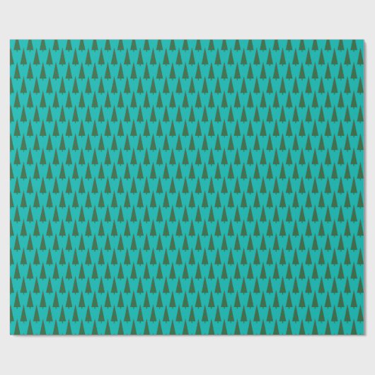 Papier Cadeau Mini Arbres à Feuilles Persistantes (Plat)