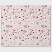Papier Cadeau Mini-Coeurs Colorés Amour (Plat)