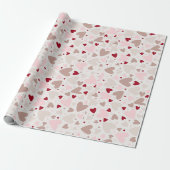 Papier Cadeau Mini-Coeurs Colorés Amour (Déroulé)