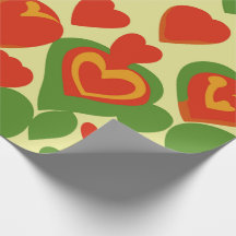Mini Coeurs Reggae Rouge Motif Vert Or Rouge