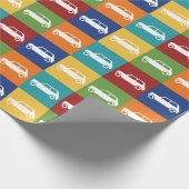 Papier Cadeau Mini-Cooper en damier Clair (Coin)
