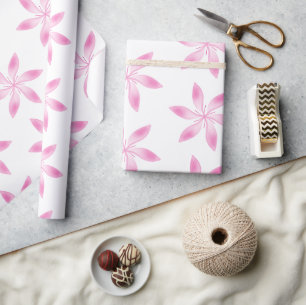 Papier Cadeau Mini minimaliste de la fleur Sakura rose pâle dess