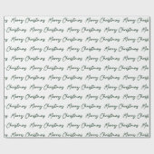 Papier Cadeau Mini minimaliste Vert Cursive Script Noël (Plat)