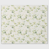 Papier Cadeau Mini Pastèque Aquarelle Botanique Ivoire Douce (Plat)
