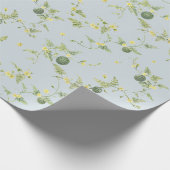 Papier Cadeau Mini pastèque botanique gris bleu doux (Coin)