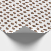 Papier Cadeau Mini Pine Cones on White Pattern (Coin)