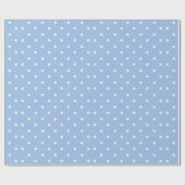 Papier Cadeau Mini Pois bleu et blanc (Plat)