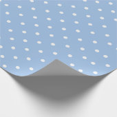 Papier Cadeau Mini Pois bleu et blanc (Coin)