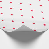 Papier Cadeau Mini Pois d'aquarelle rouge (Coin)